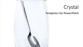  Presentation with spoon - Colorful PPT layouts enhanced with austerity - remnants of rice in glass backdrop and a white colored foreground