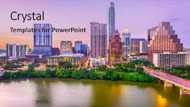  Presentation with texas - PPT theme with austin texas usa downtown skyline background and a light blue colored foreground