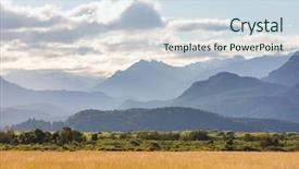  Presentation with chile patagonia - Beautiful PPT theme featuring austral in southern patagonia chile backdrop and a  colored foreground