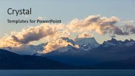  Presentation with chile patagonia - PPT theme featuring austral in southern patagonia chile background and a  colored foreground