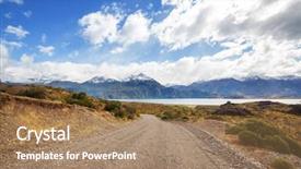  Presentation with chile patagonia - Slide set featuring austral in southern patagonia chile background and a  colored foreground