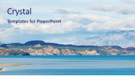  Presentation with chile patagonia - Presentation with austral in southern patagonia chile background and a sky blue colored foreground