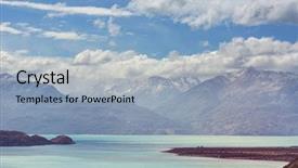  Presentation with chile patagonia - Slide set with austral in southern patagonia chile background and a light blue colored foreground