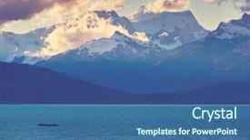  Presentation with chile patagonia - Beautiful presentation theme featuring austral in southern patagonia chile backdrop and a ocean colored foreground