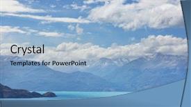  Presentation with chile patagonia - Beautiful presentation design featuring austral in southern patagonia chile backdrop and a light blue colored foreground