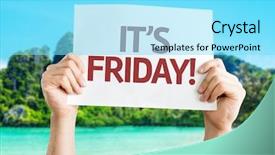  Presentation with friday - Slides consisting of gold coast australia - it's friday card background and a arctic colored foreground