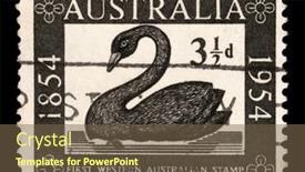 Presentation with postage - Audience pleasing PPT theme consisting of australia-circa-1954-a-stamp backdrop and a tawny brown colored foreground