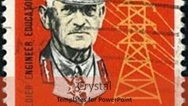  Presentation with australia engineer - PPT theme consisting of australia-circa-1965-a-stamp background and a red colored foreground