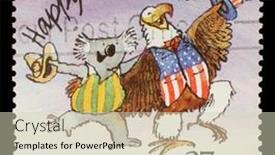  Presentation with eagle - Audience pleasing PPT layouts consisting of australia-circa-1988-a-stamp backdrop and a soft green colored foreground