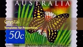  Presentation with triangle - Beautiful presentation featuring australia-circa-2003-a-stamp backdrop and a tawny brown colored foreground