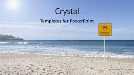  Presentation with australia - Audience pleasing PPT layouts consisting of australia free - bondi beach backdrop and a light blue colored foreground