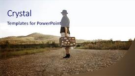  Presentation with vintage women - Cool new presentation with australia free - women with vintage travel suitcase backdrop and a  colored foreground