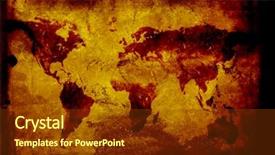  Presentation with world map - Cool new presentation design with australia history - computer designed grunge world map backdrop and a tawny brown colored foreground