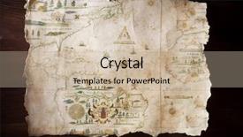  Presentation with old map - Presentation theme enhanced with australia history - vintage map very old print background and a soft green colored foreground