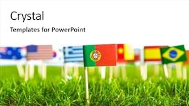  Presentation with united nations - Audience pleasing PPT theme consisting of united nations argentina - paper cut of flags backdrop and a white colored foreground