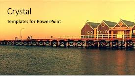  Presentation with australia - Audience pleasing presentation theme consisting of australia landscape - busselton jetty backdrop and a light gray colored foreground
