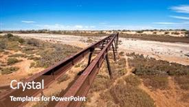  Presentation with outback australia - Slides consisting of australia old ghan railway bridge background and a red colored foreground