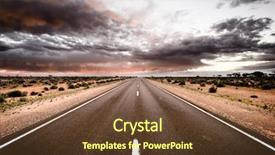  Presentation with outback australia - Cool new slides with australia outback - road travels into the sunset backdrop and a tawny brown colored foreground