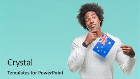  Presentation with australia - Amazing slides having afro american man flag backdrop and a arctic colored foreground