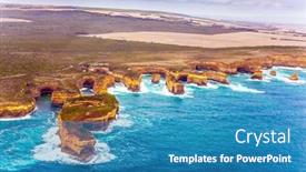  Presentation with tourism australia - Presentation theme having australia-port-campbell-park-great background and a teal colored foreground