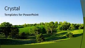  Presentation with pointer green laser - Cool new presentation theme with australia rural outback - beautiful green meadow backdrop and a  colored foreground