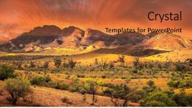  Presentation with rural australia - Presentation design enhanced with australia rural outback - sunrise in the flinders ranges background and a red colored foreground