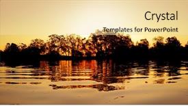  Presentation with beautiful mountains river lake sky nature - Colorful presentation theme enhanced with australia rural outback - sunset over the beautiful murray backdrop and a lemonade colored foreground
