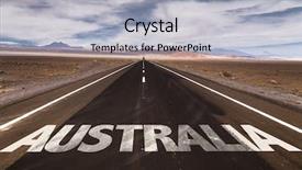  Presentation with australia - Cool new presentation with australia written on desert road backdrop and a light gray colored foreground