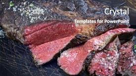  Presentation with barbecue - Presentation theme having australian back - barbecue kobe tomahawk staek background and a  colored foreground