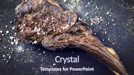  Presentation with boned t bone steak cow - PPT theme featuring australian back - barbecue wagyu tomahawk steak background and a  colored foreground