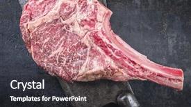  Presentation with old fashioned country kitchen - PPT theme enhanced with australian back - kobe tomahawk steak on old background and a  colored foreground