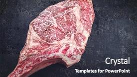  Presentation with old music sheet - PPT theme with australian back - wagyu tomahawk steak on old background and a  colored foreground