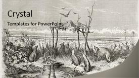  Presentation with australia - Cool new presentation theme with australian burial in the desert backdrop and a light gray colored foreground