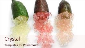  Presentation with citrus reticulata - PPT theme featuring australian bush - finger limes citrus caviar background and a lemonade colored foreground