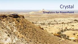  Presentation with australia - Theme enhanced with australian bush - image of the great breakaways background and a sky blue colored foreground