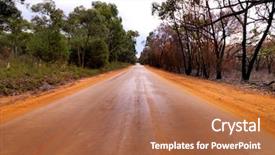  Presentation with country - Slides featuring australian country road background and a coral colored foreground