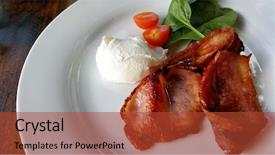  Presentation with bacon - Audience pleasing presentation design consisting of australian culture - bacon with poached egg backdrop and a red colored foreground