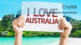  Presentation with love and care - Colorful PPT theme enhanced with australian culture - i love australia card backdrop and a arctic colored foreground