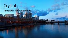  Presentation with melbourne - Presentation having australian culture - skyline of melbourne background and a light blue colored foreground