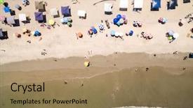  Presentation with culture - Cool new PPT theme with australian culture - top view of a beach backdrop and a coral colored foreground