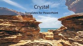  Presentation with landscape desert - Beautiful slides featuring australian desert - image of the nice landscape backdrop and a light blue colored foreground