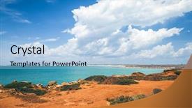  Presentation with landscape desert - Colorful slide deck enhanced with australian desert - image of the nice landscape backdrop and a light blue colored foreground