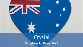  Presentation with shape heart - Presentation theme featuring australian-flag-in-the-shape background and a ocean colored foreground
