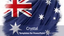  Presentation with australian aboriginal - PPT layouts featuring australian flag on plain background background and a ocean colored foreground