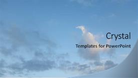  Presentation with freedom - Beautiful PPT theme featuring australian freedom - abstract clouds and blue sky backdrop and a light blue colored foreground