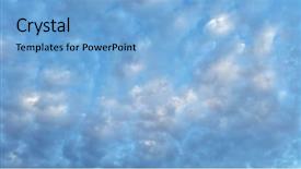  Presentation with leadership clouds - Theme featuring australian freedom - fluffly little clouds at dusk background and a light blue colored foreground