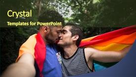  Presentation with rainbow gay pride sign - Cool new theme with australian freedom - gay couple taking a selfie backdrop and a  colored foreground