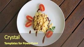  Presentation with fresh toast sandwiches egg - Theme with australian made - scrambled eggs on toast background and a tawny brown colored foreground