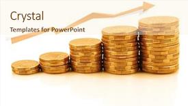  Presentation with white gold - Presentation theme enhanced with australian money - rising currency - stacks background and a cream colored foreground