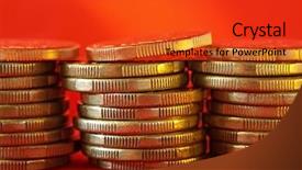  Presentation with golden light - Audience pleasing presentation theme consisting of australian money - stacks of golden coins backdrop and a  colored foreground